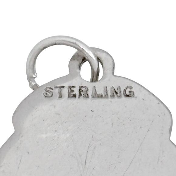 Estate Pearl And Cubic Zirconia Sterling Silver 925 Slide Pendant - Picture 5 of 8